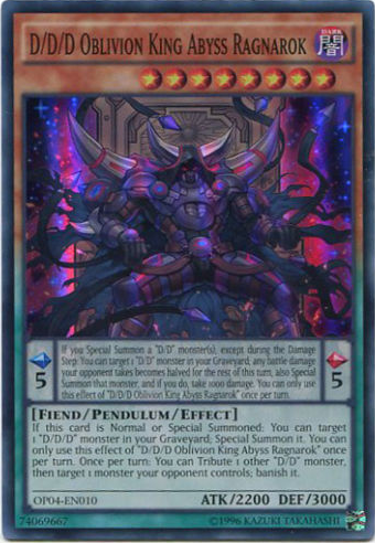 D/D/D Oblivion King Abyss Ragnarok [OP04-EN010] Super Rare | Jomio and Rueliete's Cards and Comics