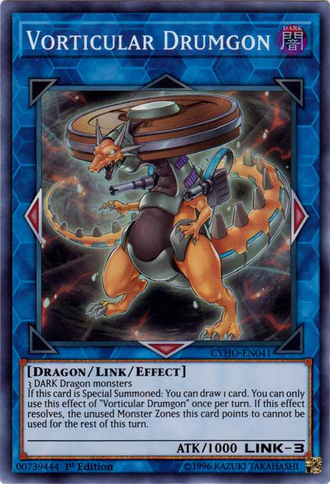 Vorticular Drumgon [CYHO-EN041] Super Rare | Jomio and Rueliete's Cards and Comics