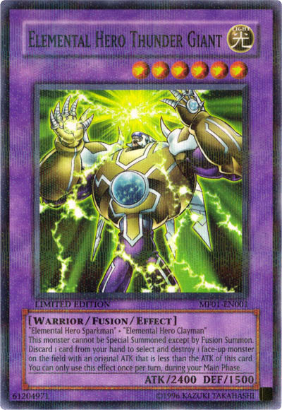 Elemental Hero Thunder Giant [MF01-EN001] Parallel Rare | Jomio and Rueliete's Cards and Comics