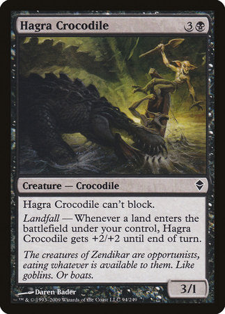 Hagra Crocodile [Zendikar] | Jomio and Rueliete's Cards and Comics