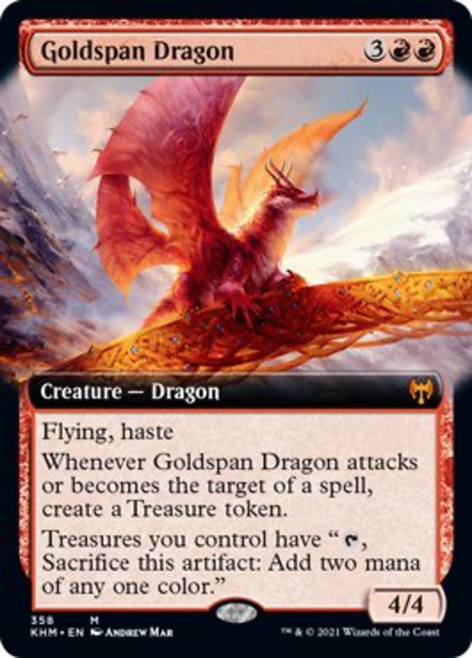 Goldspan Dragon (Extended Art) [Kaldheim] | Jomio and Rueliete's Cards and Comics