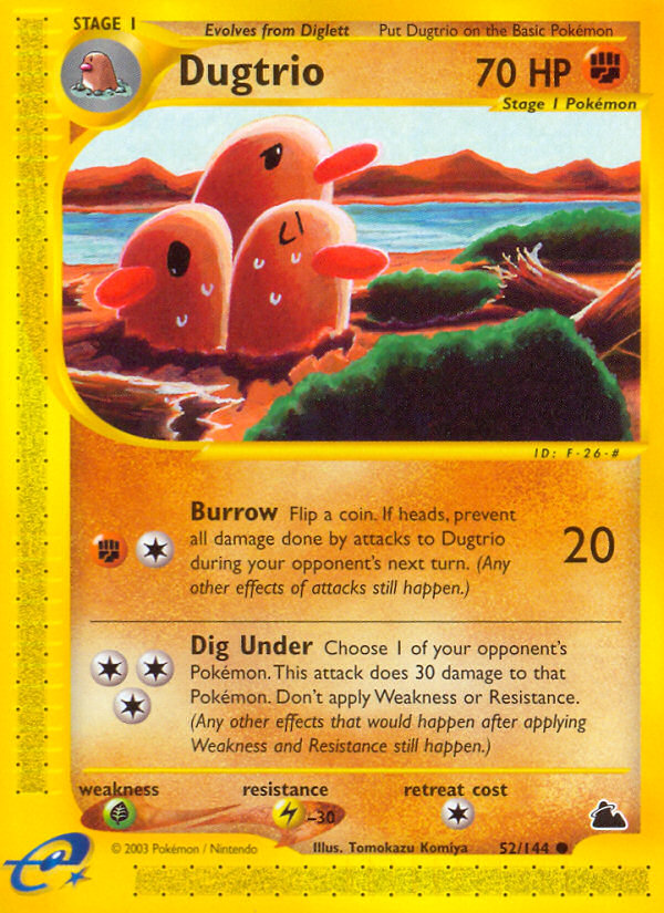 Dugtrio (52/144) [Skyridge] | Jomio and Rueliete's Cards and Comics