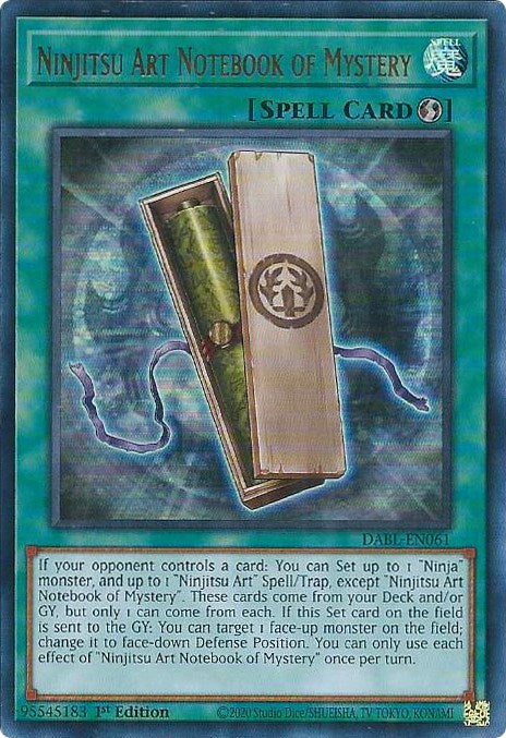 Ninjitsu Art Notebook of Mystery [DABL-EN061] Ultra Rare | Jomio and Rueliete's Cards and Comics