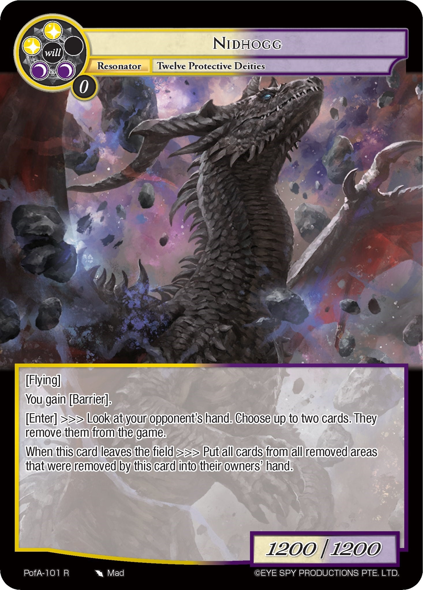 Nidhogg (PofA-101) [Alice Origin IV: Prologue of Attoractia] | Jomio and Rueliete's Cards and Comics