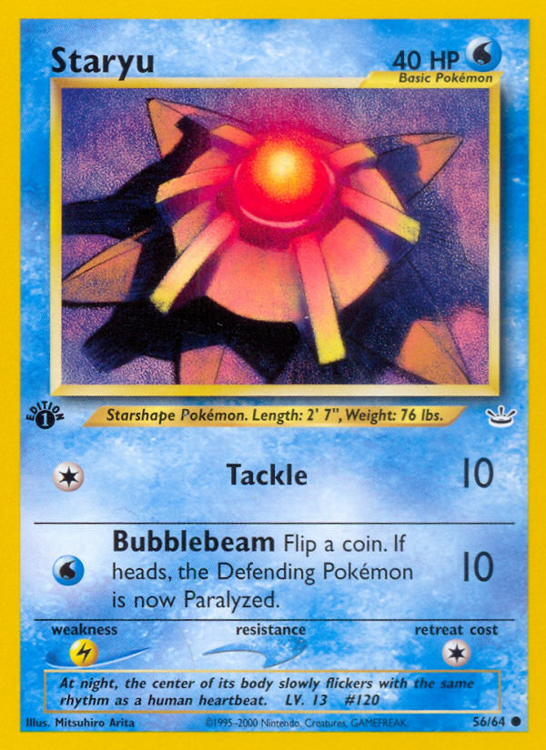 Staryu (56/64) [Neo Revelation 1st Edition] | Jomio and Rueliete's Cards and Comics