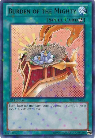 Burden of the Mighty [BP01-EN045] Starfoil Rare | Jomio and Rueliete's Cards and Comics