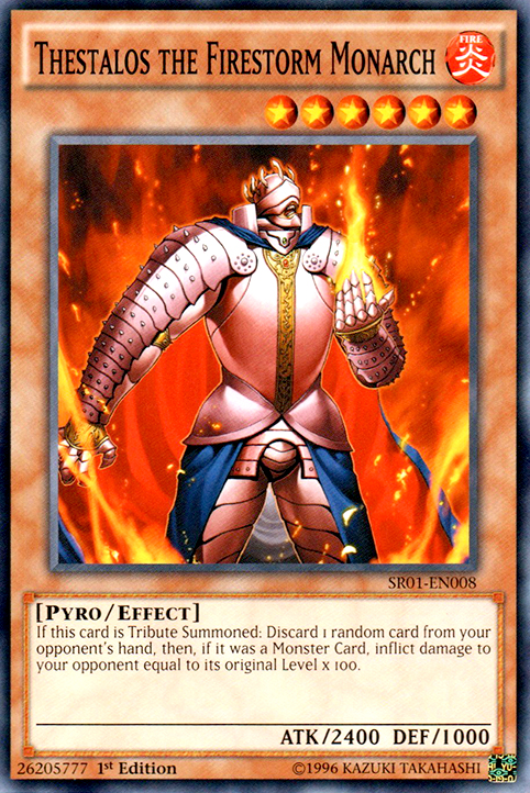 Thestalos the Firestorm Monarch [SR01-EN008] Common | Jomio and Rueliete's Cards and Comics