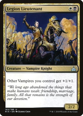 Legion Lieutenant [Rivals of Ixalan] | Jomio and Rueliete's Cards and Comics