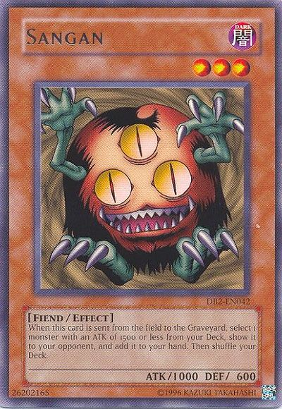 Sangan [DB2-EN042] Rare | Jomio and Rueliete's Cards and Comics