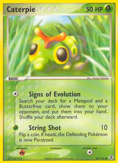 Caterpie (56/112) [EX: FireRed & LeafGreen] | Jomio and Rueliete's Cards and Comics