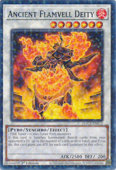 Ancient Flamvell Deity (Duel Terminal) [HAC1-EN075] Parallel Rare | Jomio and Rueliete's Cards and Comics