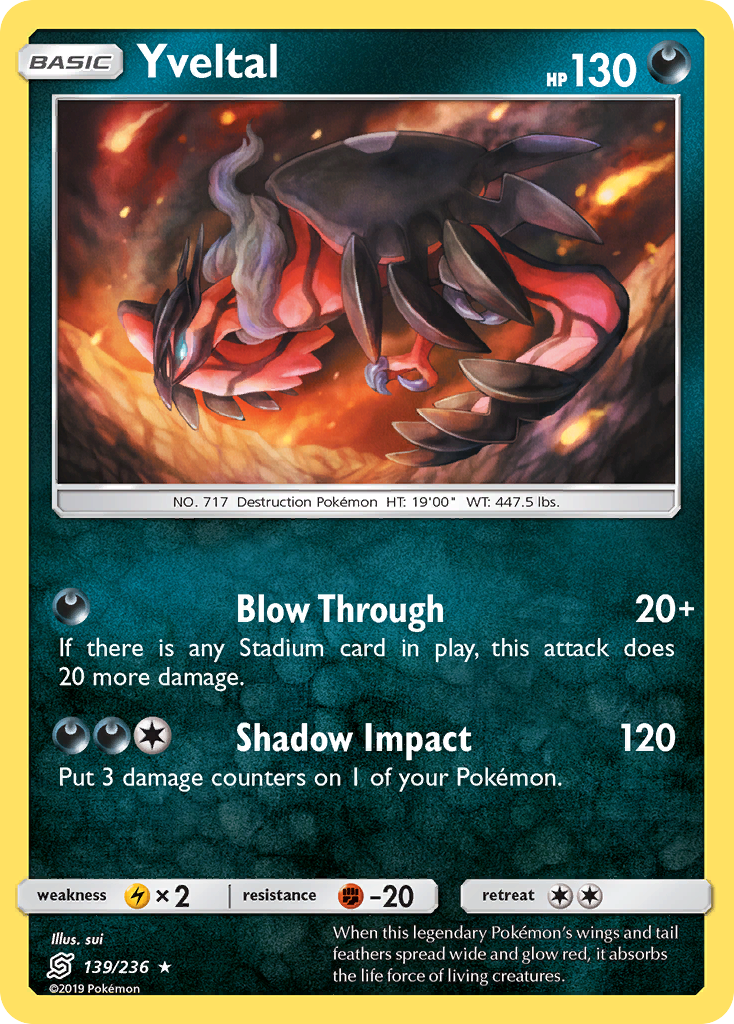 Yveltal (139/236) [Sun & Moon: Unified Minds] | Jomio and Rueliete's Cards and Comics