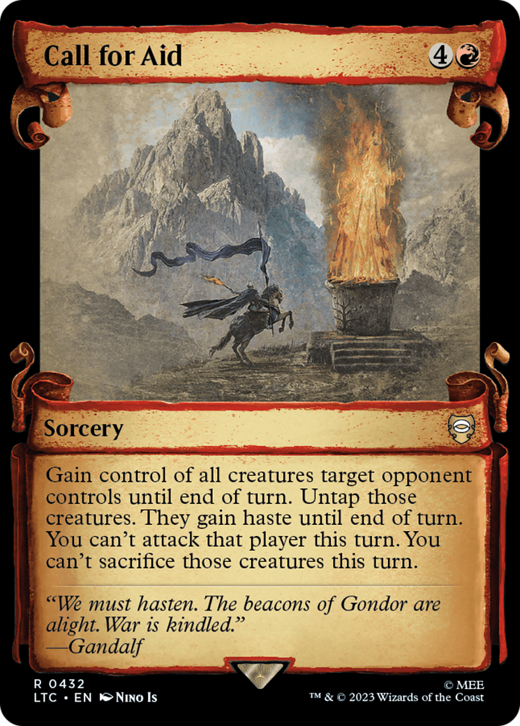Call for Aid [The Lord of the Rings: Tales of Middle-Earth Commander Showcase Scrolls] | Jomio and Rueliete's Cards and Comics