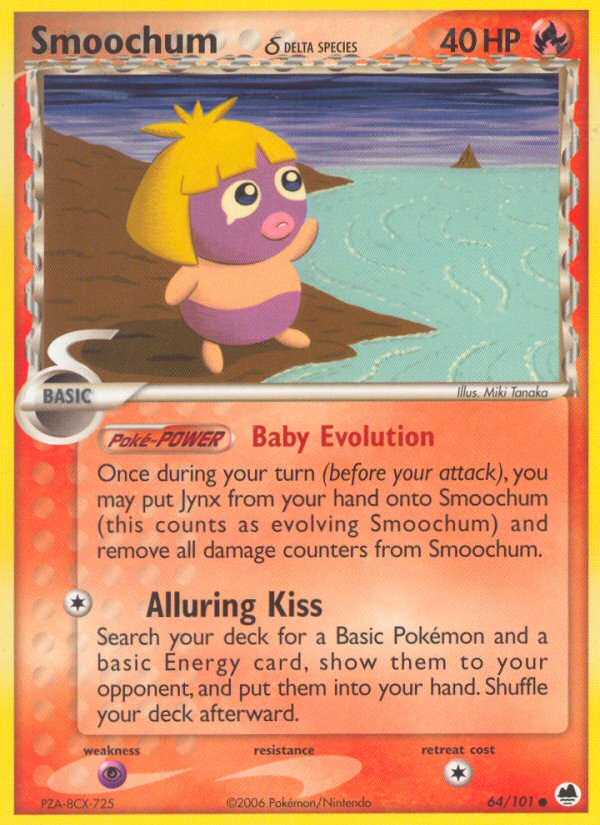 Smoochum (64/101) (Delta Species) [EX: Dragon Frontiers] | Jomio and Rueliete's Cards and Comics