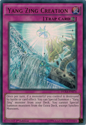 Yang Zing Creation [DUEA-EN074] Ultra Rare | Jomio and Rueliete's Cards and Comics