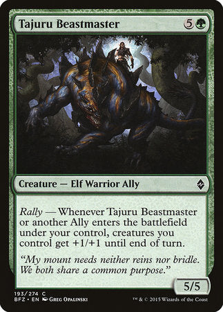 Tajuru Beastmaster [Battle for Zendikar] | Jomio and Rueliete's Cards and Comics