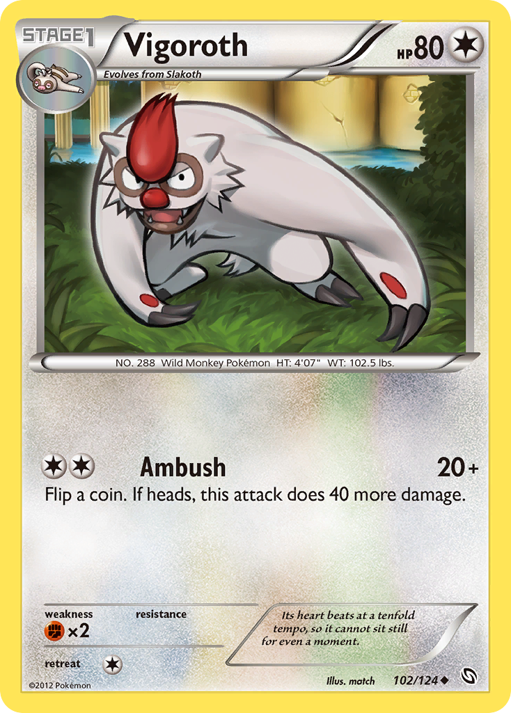 Vigoroth (102/124) [Black & White: Dragons Exalted] | Jomio and Rueliete's Cards and Comics