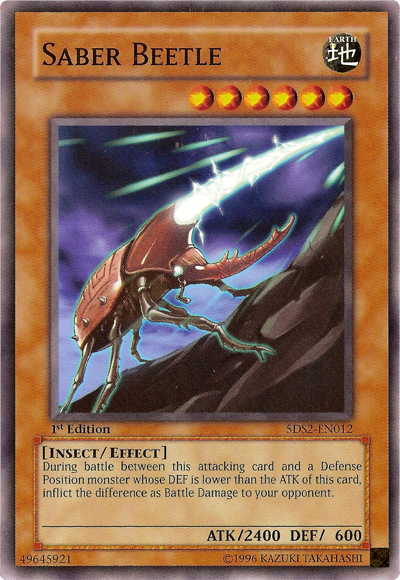 Saber Beetle [5DS2-EN012] Common | Jomio and Rueliete's Cards and Comics