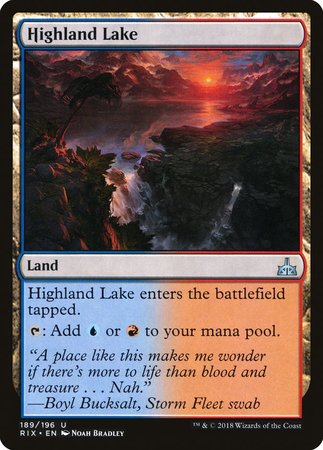 Highland Lake [Rivals of Ixalan] | Jomio and Rueliete's Cards and Comics