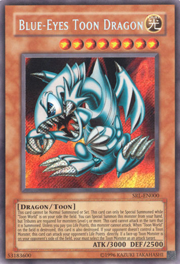 Blue-Eyes Toon Dragon [SRL-EN000] Secret Rare | Jomio and Rueliete's Cards and Comics