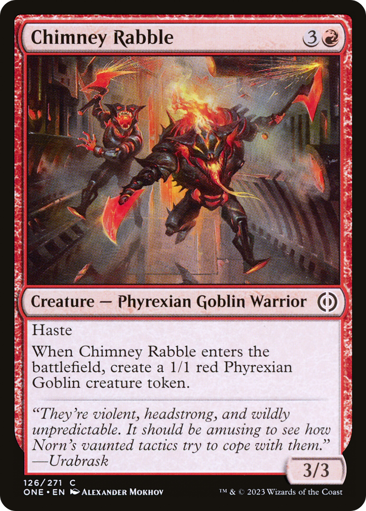 Chimney Rabble [Phyrexia: All Will Be One] | Jomio and Rueliete's Cards and Comics