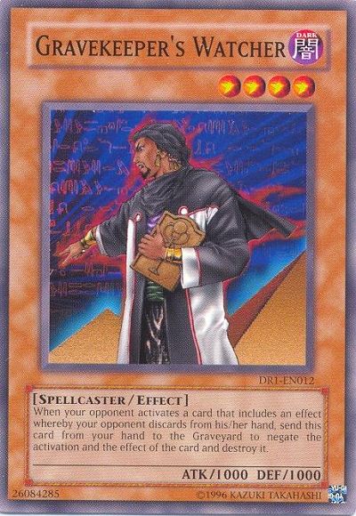 Gravekeeper's Watcher [DR1-EN012] Common | Jomio and Rueliete's Cards and Comics