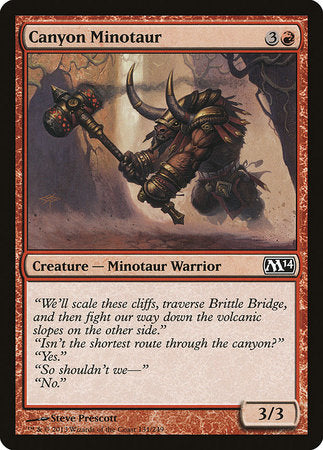 Canyon Minotaur [Magic 2014] | Jomio and Rueliete's Cards and Comics
