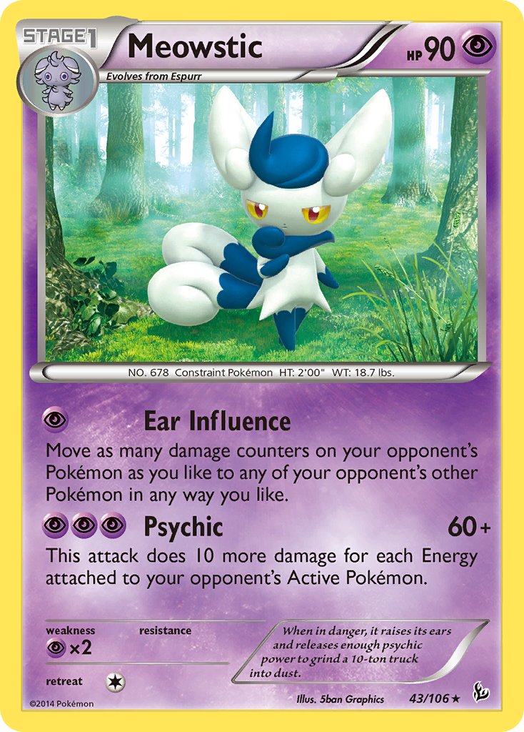 Meowstic (43/106) (Theme Deck Exclusive) [XY: Flashfire] | Jomio and Rueliete's Cards and Comics