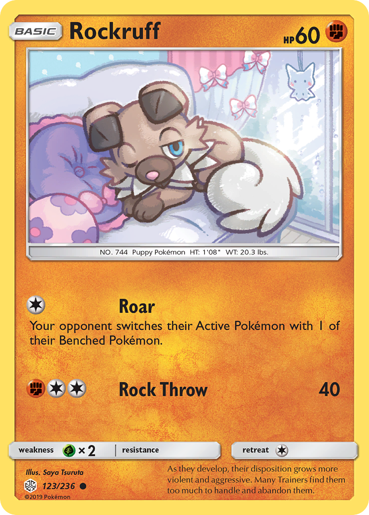Rockruff (123/236) [Sun & Moon: Cosmic Eclipse] | Jomio and Rueliete's Cards and Comics