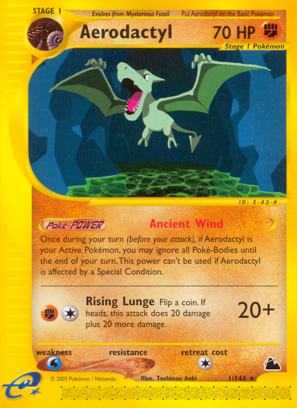 Aerodactyl (1/144) [Skyridge] | Jomio and Rueliete's Cards and Comics