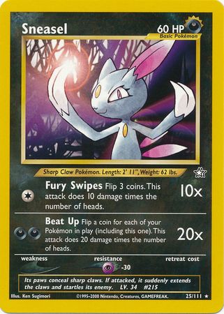 Sneasel (25/111) [Neo Genesis Unlimited] | Jomio and Rueliete's Cards and Comics