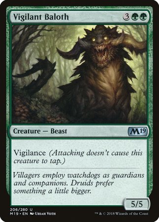 Vigilant Baloth [Core Set 2019] | Jomio and Rueliete's Cards and Comics