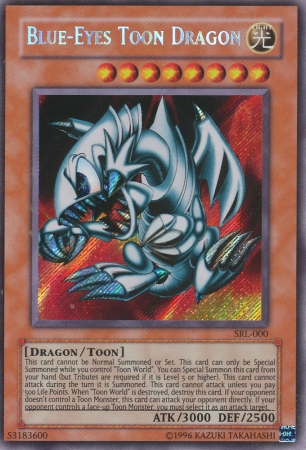 Blue-Eyes Toon Dragon [SRL-000] Secret Rare | Jomio and Rueliete's Cards and Comics
