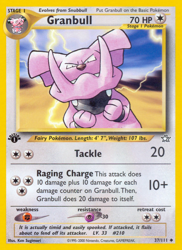 Granbull (37/111) [Neo Genesis 1st Edition] | Jomio and Rueliete's Cards and Comics