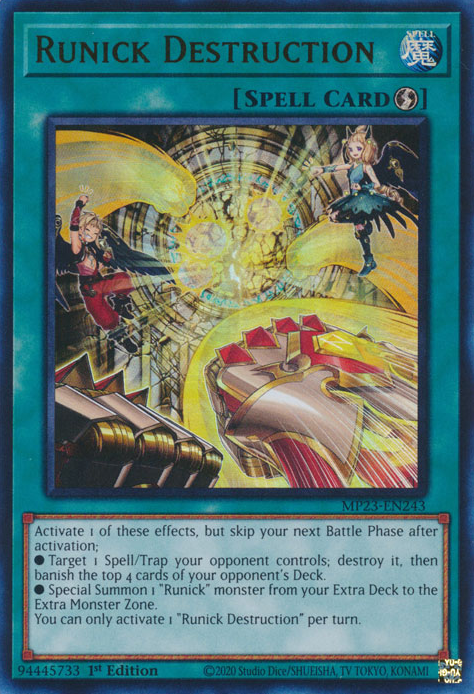 Runick Destruction [MP23-EN243] Ultra Rare | Jomio and Rueliete's Cards and Comics