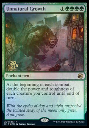 Unnatural Growth [Innistrad: Midnight Hunt Prerelease Promos] | Jomio and Rueliete's Cards and Comics