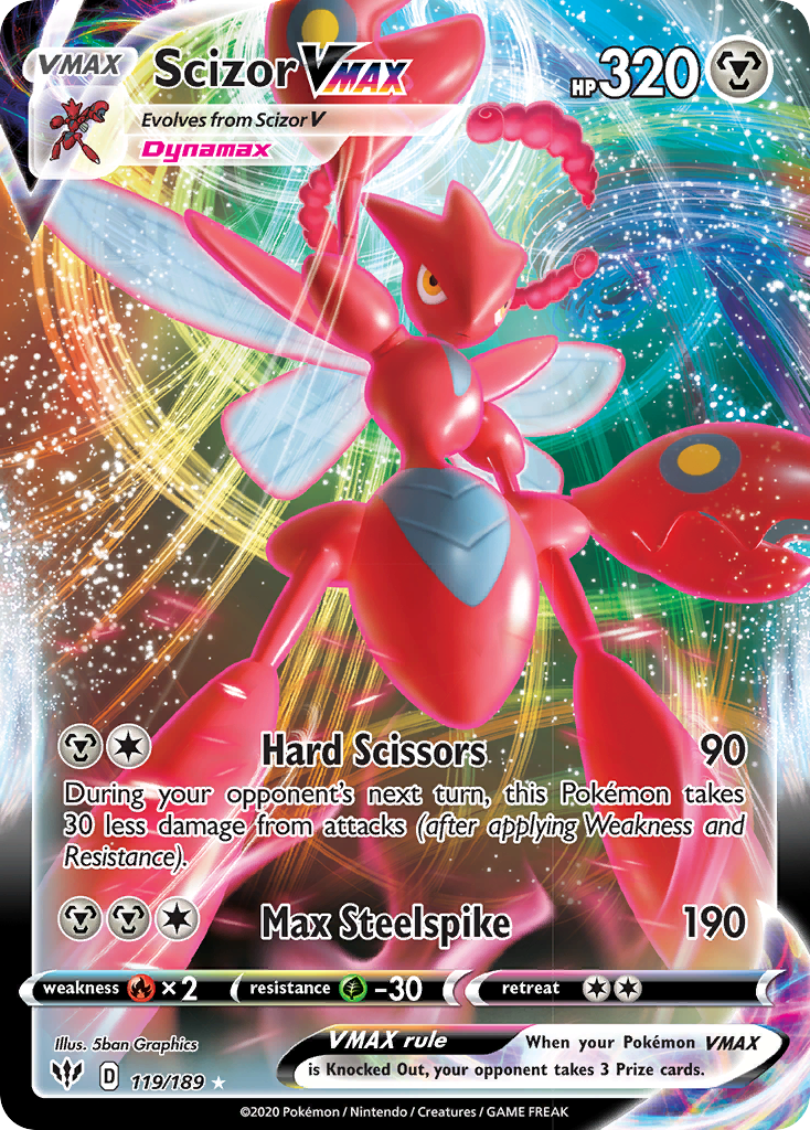 Scizor VMAX (119/189) [Sword & Shield: Darkness Ablaze] | Jomio and Rueliete's Cards and Comics