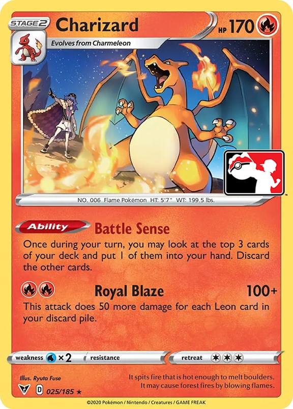 Charizard (025/185) [Prize Pack Series One] | Jomio and Rueliete's Cards and Comics