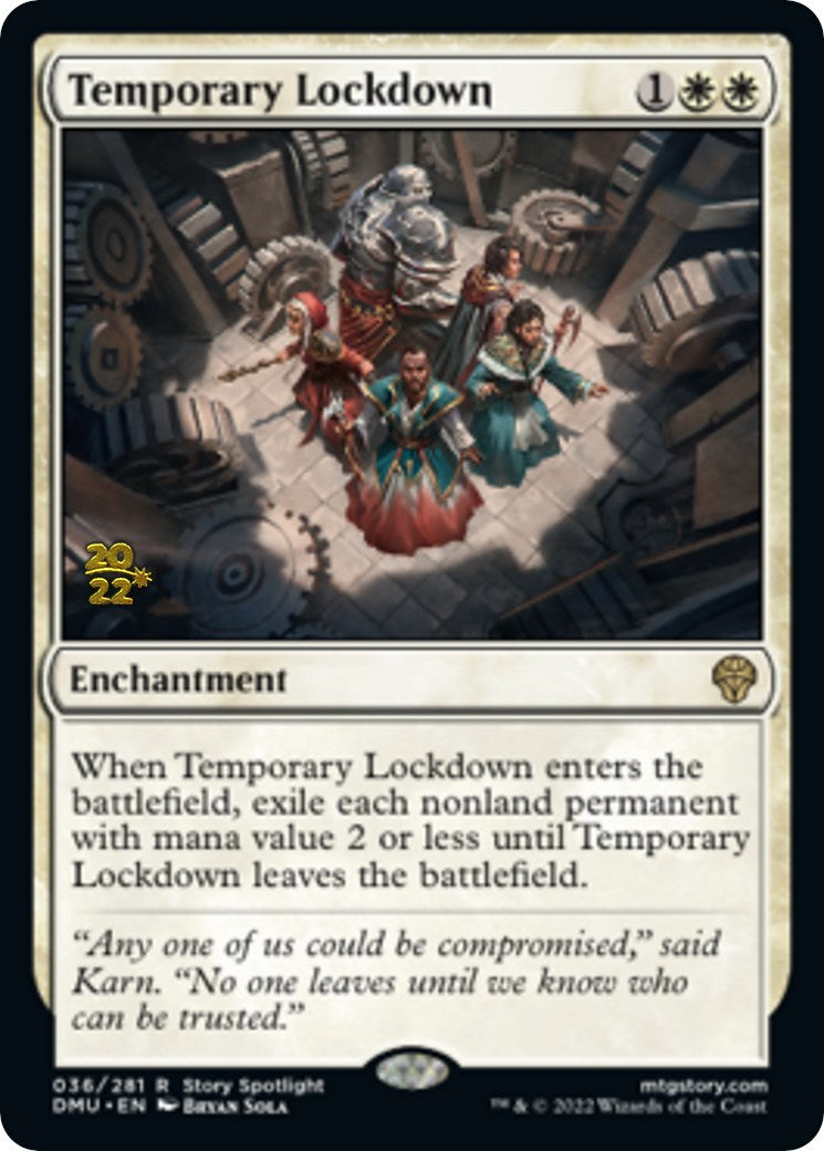 Temporary Lockdown [Dominaria United Prerelease Promos] | Jomio and Rueliete's Cards and Comics