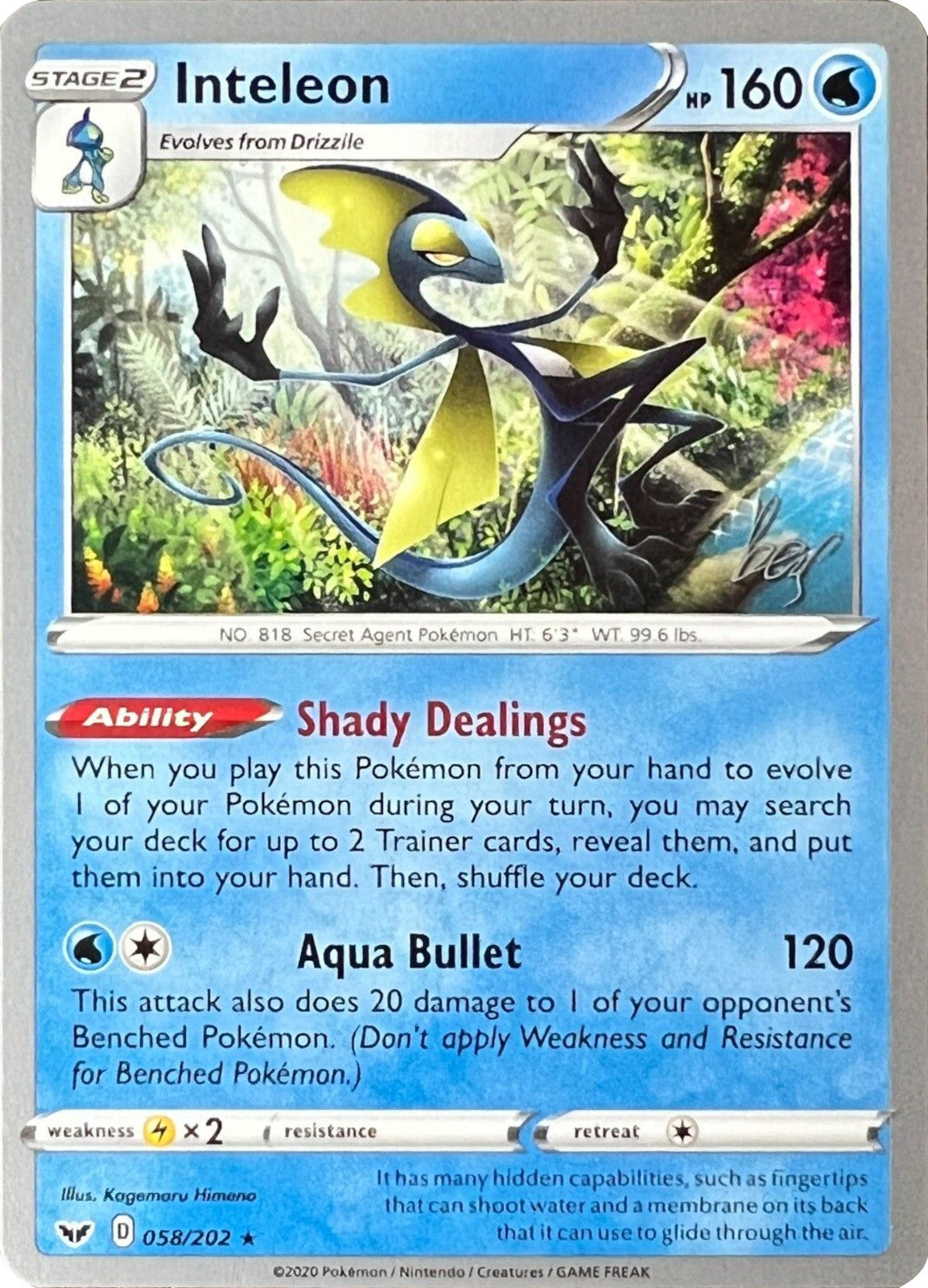 Inteleon (058/202) (Cheryl Again - Sebastian Lashmet) [World Championships 2022] | Jomio and Rueliete's Cards and Comics