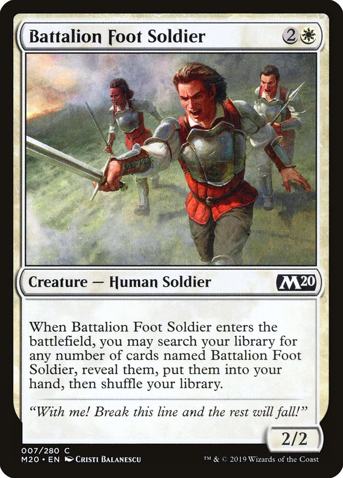 Battalion Foot Soldier [Core Set 2020] | Jomio and Rueliete's Cards and Comics