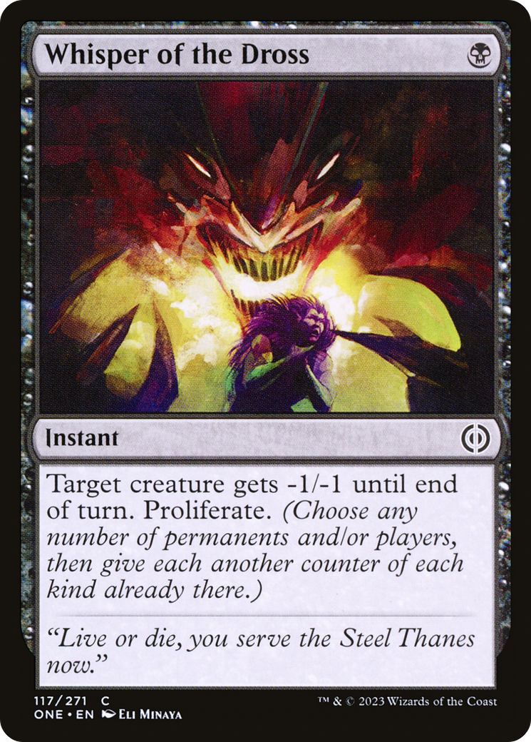 Whisper of the Dross [Phyrexia: All Will Be One] | Jomio and Rueliete's Cards and Comics