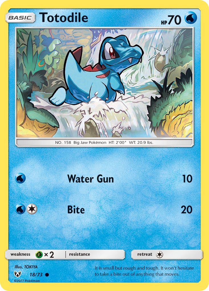Totodile (18/73) [Sun & Moon: Shining Legends] | Jomio and Rueliete's Cards and Comics