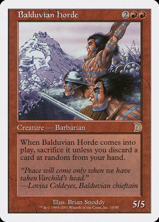 Balduvian Horde [Deckmasters] | Jomio and Rueliete's Cards and Comics