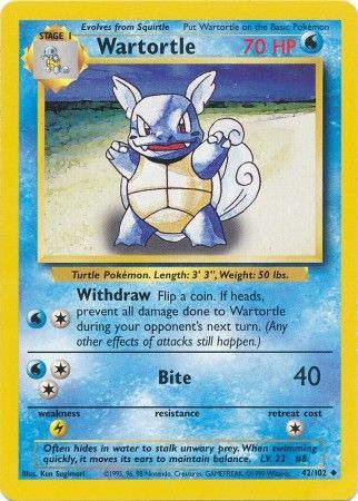 Wartortle (42/102) [Base Set Unlimited] | Jomio and Rueliete's Cards and Comics