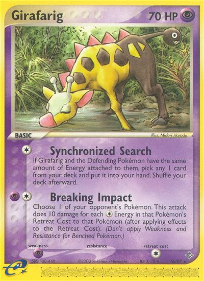 Girafarig (16/97) [EX: Dragon] | Jomio and Rueliete's Cards and Comics