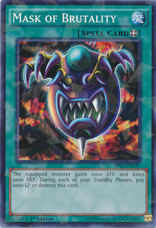 Mask of Brutality (Shatterfoil) [BP03-EN137] Common | Jomio and Rueliete's Cards and Comics