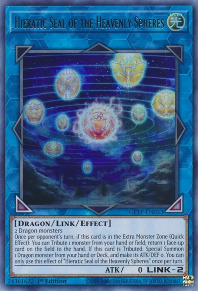 Hieratic Seal of the Heavenly Spheres [GFTP-EN053] Ultra rare | Jomio and Rueliete's Cards and Comics