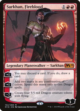 Sarkhan, Fireblood [Core Set 2019] | Jomio and Rueliete's Cards and Comics