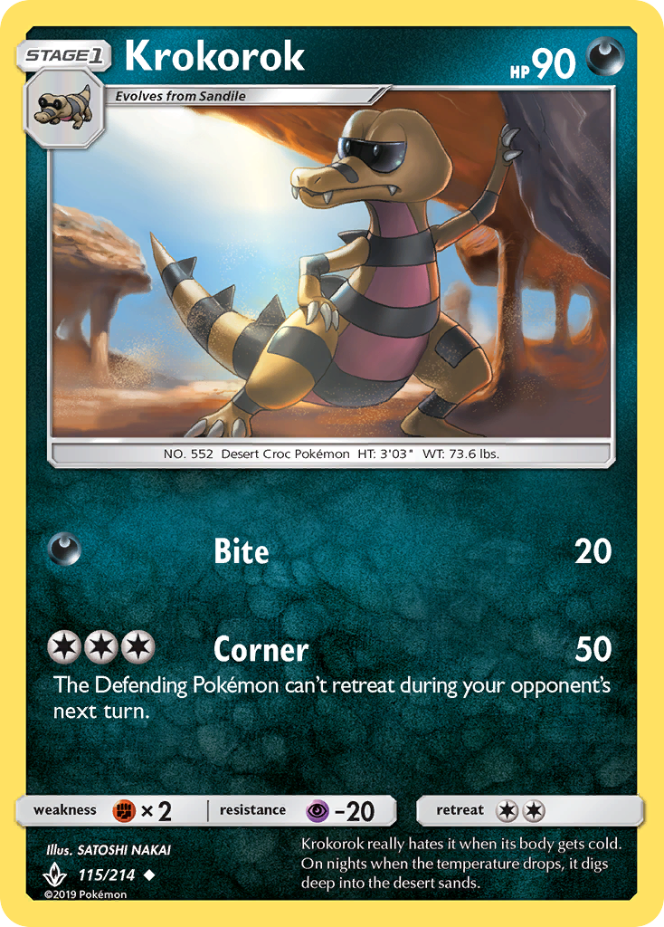Krokorok (115/214) [Sun & Moon: Unbroken Bonds] | Jomio and Rueliete's Cards and Comics